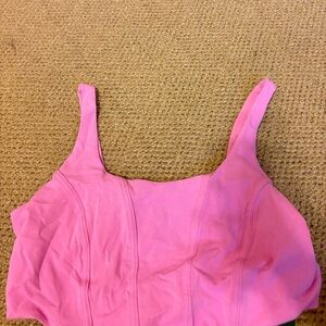 Vibrant Pink Crop Top with Scoop Neckline